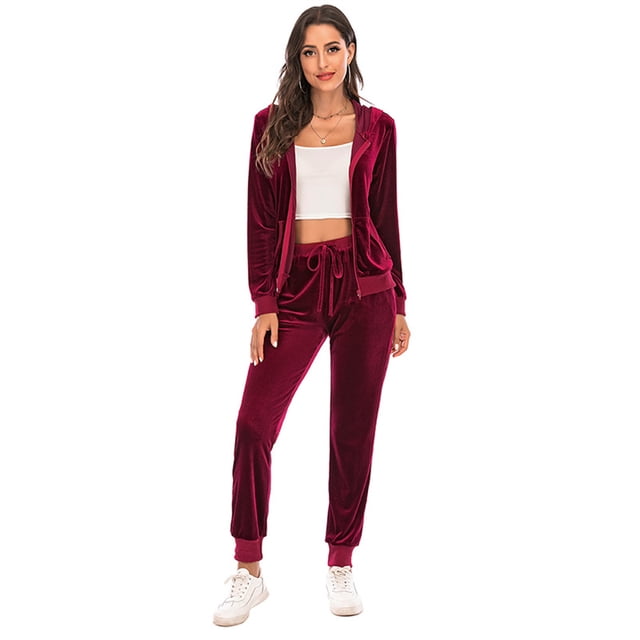 YTDSCS Women's Sweatshirt 2PCS Set Zip up Sweatsuit Jogger Sweatpants Tracksuit Casual Spring Autumn Outfit S-XXL