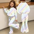 thumbnail image 4 of Grblisyd Tween Girls Outfits Long Sleeve Crew Neck Graphic Sweatshirt Top and Elastic Waist Pants 2 Piece Clothes Set Size 7-13Years, 4 of 7