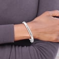 thumbnail image 5 of 14k White Gold Bracelet Omega & Cubetto 6 mm 7 in Domed, 5 of 5