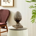 thumbnail image 2 of LuxenHome Weathered Brown MgO Artichoke Finial Statue, 2 of 6