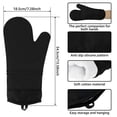 thumbnail image 6 of Qenwkxz Oven Mitts with Non-Slip Silicone Pattern Temperature Resistant Cooking Mitts Reusable Oven Gloves Mitts Comfortable to Wear Kitchen Anti-Scald Durable for Baking Cooking Kitchens, 6 of 11