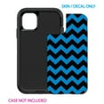thumbnail image 2 of DistinctInk Custom SKIN / DECAL compatible with OtterBox Defender for iPhone 11 Pro (5.8" Screen) - Black Blue Chevron Stripes - Chevron Stripes Pattern, 2 of 5