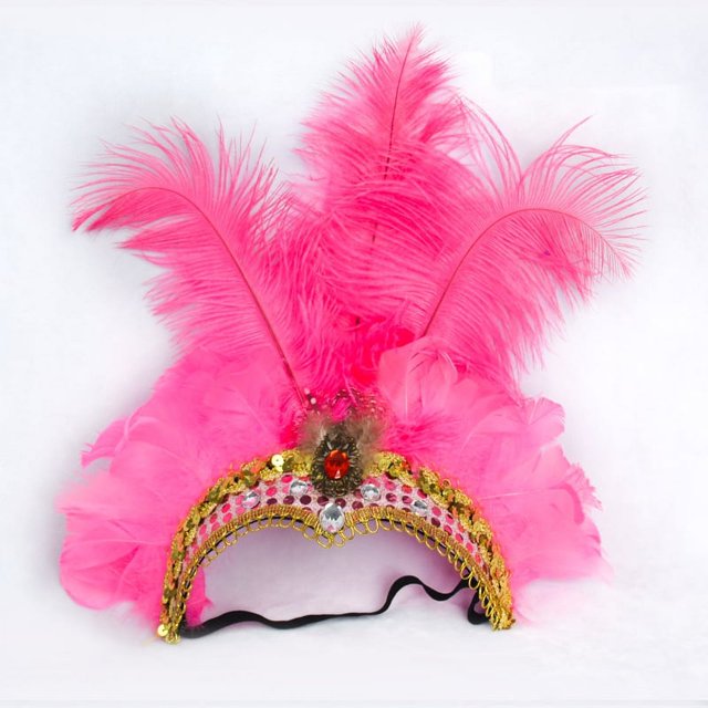 Tocado para danza del vientre, suministros de Halloween, diadema para danza, tocado de plumas, diadema navideña para mujer, diadema exterior