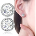 thumbnail image 2 of HUGFEGWE Boucles d'Oreilles Créoles Pendantes et Pendantes, Boucles d'Oreilles Clous Mode Femmes Luxe Alliage Rond Strass Incrustés Cadeau d'Anniversaire pour Femmes Adolescentes Filles Anniversaire Noël Amies Cadeau CJB91-134784, 2 of 9