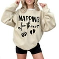 thumbnail image 4 of Napping For Three Pregnancy Sweatshirt – Cute Expecting Twins Maternity Pullover, Funny Mom-to-Be Announcement Sweater, 4 of 7