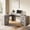 Gray, variant on Easoger 67" Farmhouse L Shaped Desk with Drawers & Charging Station, Lockable File Cabinet, Wood Executive Computer Desk for Home Office Study, Grey