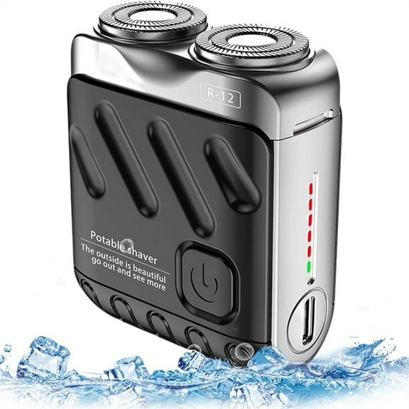 Mini Portable Electric Shaver,9000RPM Compact Motor Electric Razor for Men, IPX7 Waterproof Wet & Dry Cordless Pocket USB-C Rechargeable Shaver with LED Display