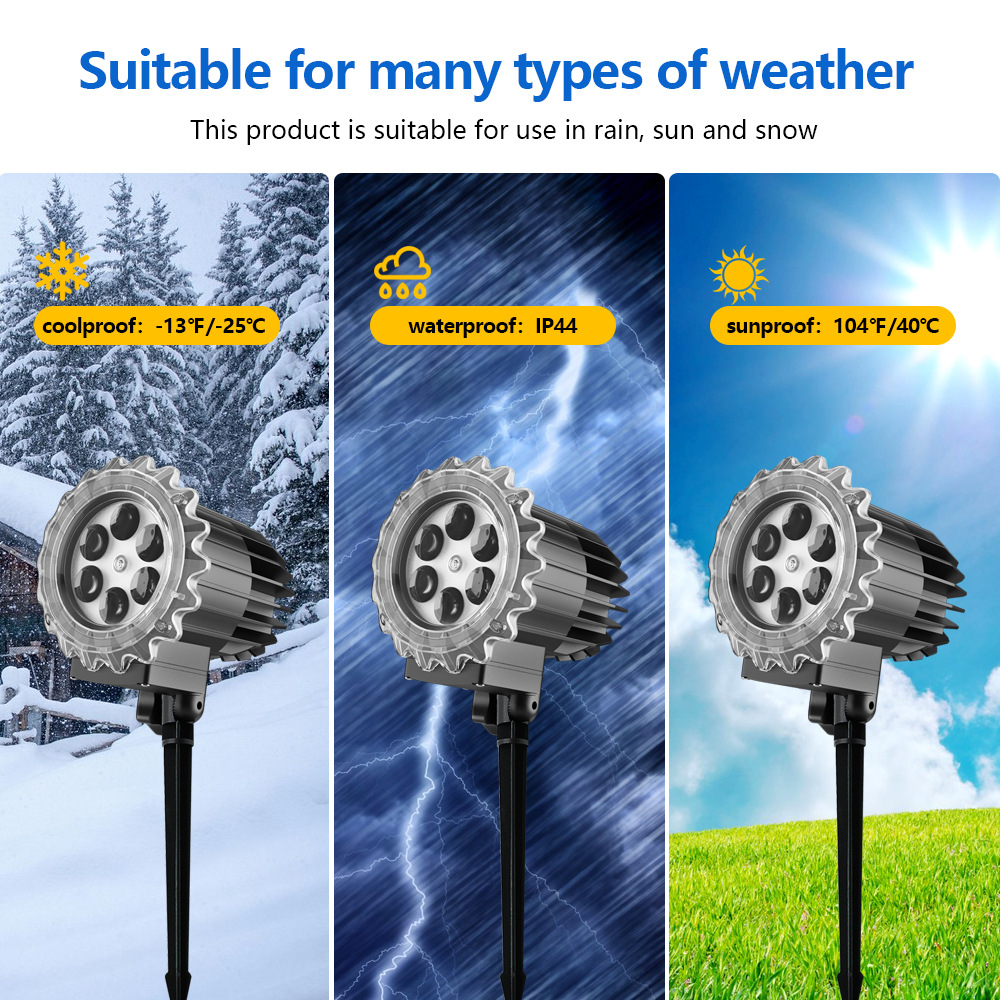 Uncahome Christmas LED Snowflake Projector Lights Outdoor photo 6