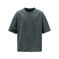 thumbnail image 4 of JOANKDMI Oversized T-Shirts for Men Short Sleeve Crew Neck Drop Shoulder Casual Tees Blank Heavyweight Cotton Tops Loose Fit Basic Shirts for Lounge Streetwear Summer, 4 of 5