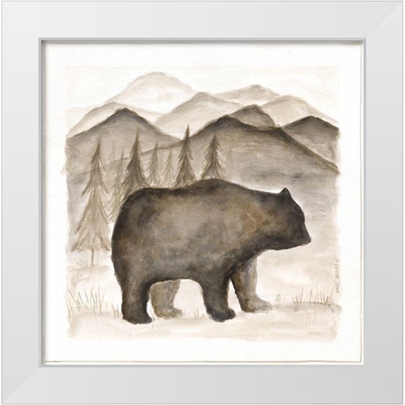 Shamp, Cindy 12x12 White Modern Wood Framed Museum Art Print Titled - Bear
