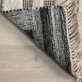 thumbnail image 3 of Rugs USA Merrick Tasseled Cotton and Wool Area Rug, 7' 6" x 9' 6", Merrick Black, 3 of 7