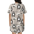 thumbnail image 3 of Kdxio Cartoon Bear Brown Print Pajamas Sets for Women Short-Sleeved Pjs with Lounge Shorts Two Piece Sleepwear S-4XL, 3 of 9