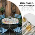 thumbnail image 5 of Wildflowers Fitted Tablecloth with Elastic Edged, Round Table Cloth for Dining Table, Spring Watercolor Tulip Floral Leaf Grey Plaid Waterproof Oil Proof Table Cover for Indoor Outdoor 36"-44", 5 of 8