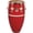 12.50 in., variant on LP Galaxy Fiberglass Fausto Cuevas III Signature Conga, Arena Red with Gold Hardware 11.75 in.