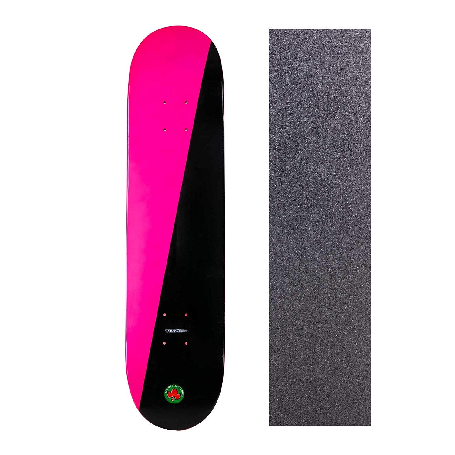 Cal 7 Pink and Black Skateboard Deck With Grip Tape Canadian Maple