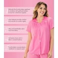 thumbnail image 4 of Exquisite Form Nylon Tricot Short Sleeve Matching Pajama Set 90107, 4 of 5