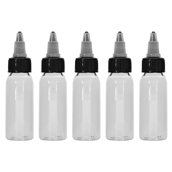 30ml New White Twist Cap Plastic Tattoo Ink Pigment Makeup Clear transparent Bottle(5Pcs)