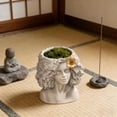 thumbnail image 7 of SeekLGT Abstract Female Head Planter Ceramic Face Vase Modern Indoor Flower Pot for Living Room Shelf Decor 10.6in 1 Planter, 7 of 7