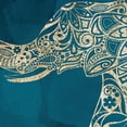 thumbnail image 3 of Gold Elephant on Blue by Willowbrook Art Print, 3 of 3