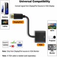 thumbnail image 2 of PENGX Câble Convertisseur Display Port vers VGA Femelle pour Moniteur de Bureau, 2 of 2