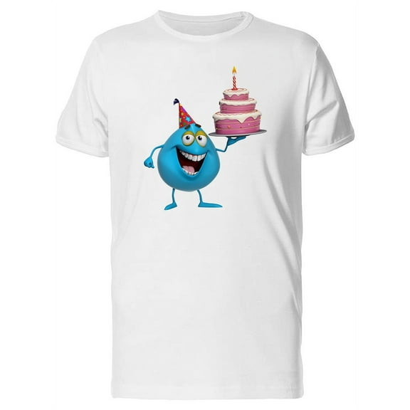 Cool Blue Monster Birthday Cake Tee Men's -Image by Shutterstock