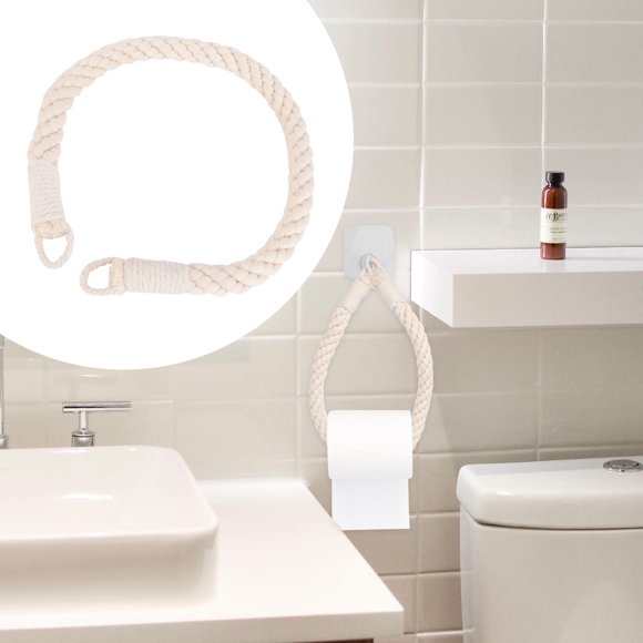 ADDHAT Portarrollos De Papel Para Colgante De Cuerda Beige Hecho Y Duradero