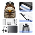 thumbnail image 5 of Daiia Vintage Pattern Bald Eagle School Backpack for Men Women, Unisex Large Waterproof Bookbag Schoolbag Casual Daypack for High School/College/Teens/Travel/Work Black, 5 of 8