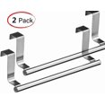 thumbnail image 1 of Cribun Towel Rail 2pc Single Lyer Bathroom Towel Holder Rack Rail Towels Bar Kitchen Bar Over Door Cupboard Hanger Clothes Belt Hand Hanging Towel Hanger 9inch, 1 of 7