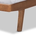 thumbnail image 6 of Baxton Studio Jarlan Modern and Contemporary Transitional Charcoal Fabric Upholstered and Walnut Brown Finished Wood King Size Platform Bed, 6 of 11