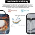 thumbnail image 5 of Baseball Lunch Box for Adults Women Sports Ball Theme Lunch Box Insulated Cooler Reusable Lunch Bag Container Gifts for Work Office Picnic Travel, 5 of 10