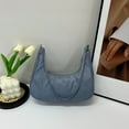 thumbnail image 2 of JeashCHAT Clutch Tote Handbags with Straps and Zipper Closure, Shoulder Purse Handbag for Women, Solid Color Soft Leather Shoulder Bag Under the Arm Purses, Sky Blue, 2 of 6