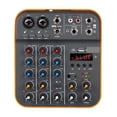 thumbnail image 1 of Mixer 4-Channel DJ Console With Bluetooth USB Sound Card 48V For PC Recording Microphone Live Streaming ,Smart Fader, 1 of 5