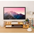 thumbnail image 1 of Monitor Stand Riser Desk Organizer-Bamboo 2 Tier Laptop Stand with Drawers, Adjustable Desktop Storage Organizer for Computer, Printer, Cellphone-Use in Office,Home/Reduce Neck &Eye Strain(Basic), 1 of 15