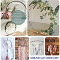 thumbnail image 3 of 12 Pack Floral Hoop with Stand and LED Fairy Lights - 14 inch Metal Rings for DIY Centerpiece Table Decorations - Crafts Macrame Rings Hoop Wreath Dream Catcher Wedding Christmas Wreaths, Black, 3 of 7