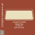 thumbnail image 2 of Premium Sheet Pan Set - Aluminized Steel with Ceramic Non-Stick, Heavy-Duty Bakeware for Cake, Bread - Even Heat Distribution - KFCC Premium Ceramic Inside, Colored Outside - Oven-Safe - Gold, 2 of 7