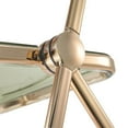thumbnail image 3 of LeisureMod Lawrence Modern Acrylic Folding Chair With Gold Metal Frame Set of 4 in Amber, 3 of 11