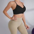 thumbnail image 4 of Womens Sports Bras Beautiful Back Running Sports Bra Medium And High Yoga Wear Shockproof Gathered Bra Fitness Wireless Bras for Women Black L, 4 of 4
