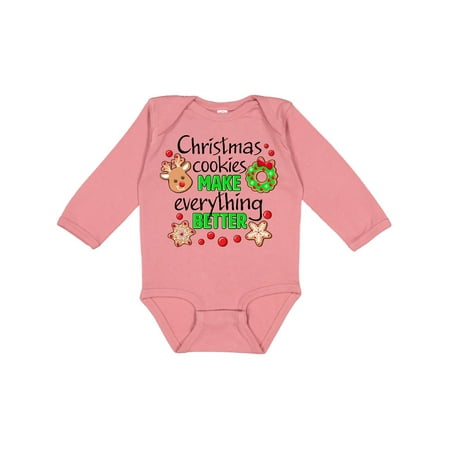 

Inktastic Christmas Cookies Make Everything Better Gift Baby Boy or Baby Girl Long Sleeve Bodysuit