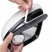 Oktree Blind Spot Mirror for Cars, Universal Fit, Carbon Fiber Black Housing, Rain Cover, Easy Install, 2-Pack