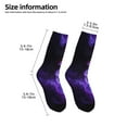 thumbnail image 2 of Naloa Purple And Blue Nebula Kids Socks Unisex Kids and Toddlers' Crew Socks, ,1 Pairs, 2 of 5