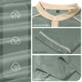 thumbnail image 5 of Timegard Long Sleeve Shirts for Men Collared Button V Neck Drop Shoulder Golf Shirts Fall Casual Loose Fitting Muscle Tee(Green,XL), 5 of 5