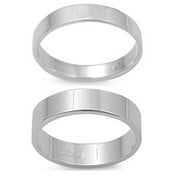 his and hers flat sterling silver wedding band set matching wedding rings for him and her - Wedding Rings For Him his and hers flat sterling silver wedding band set matching wedding rings for him and her - Wedding Rings For Him