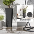 thumbnail image 5 of Outsunny 32 Inch Tall Planters for Outdoor Plants, Set of 2 Plastic Flower Pots with Drainage Holes, Black, 5 of 9