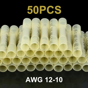 100/50pcs.  Waterproof Heat Shrink Butt Wire Splice Crimp Connectors Terminals Kit