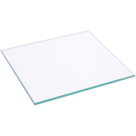 Plymor 4" Square, 3mm Thick Non-Beveled Clear Glass, Pack of 2