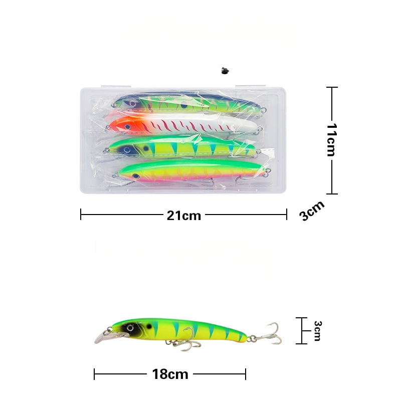 4PC Fishing Lures Jigs Long Casting Simulation High Quality Bait Set