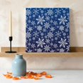 thumbnail image 3 of Ships Next Day Canvas Wall Art 16"x16", Blue Christmas Wood Framed Canvas Print Painting, Xmas Snowflake White Ready to Hang Picture Wall Decor for Home Bedroom Kitchen Office, 3 of 9