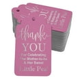 thumbnail image 1 of Inkdotpot Real Silver Foil Thank You For Celebrating The Mother To Be Baby Shower Tags Favor Hang Paper Tags 50 Pieces, 1 of 6