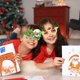 thumbnail image 3 of 12 piezas de vasos de papel navideños, decoraciones de fiesta para niños y adultos, adornos navideños, marcos de vasos con dibujos de alces, 3 of 5