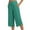 Green, variant on Women Capri Leggings Plus Size with Pockets Elastic Waist Women's Loose Lounge Summer Capris Wide Leg Athletic Yoga Hiking Pants Army Green L